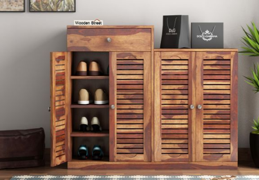 Some amazing wooden shoe rack designs for home